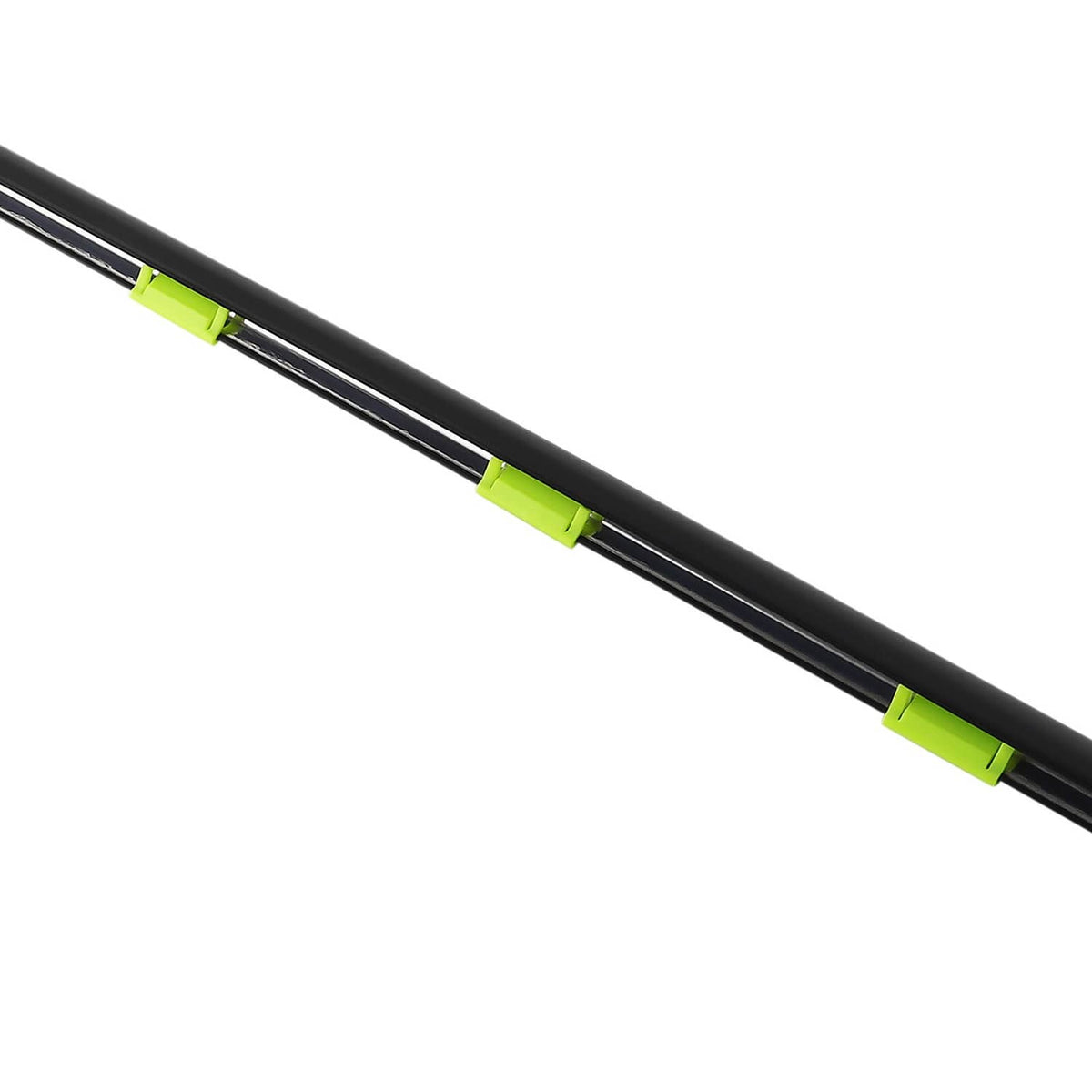 Single black seal strip with green clip tabs along the edge