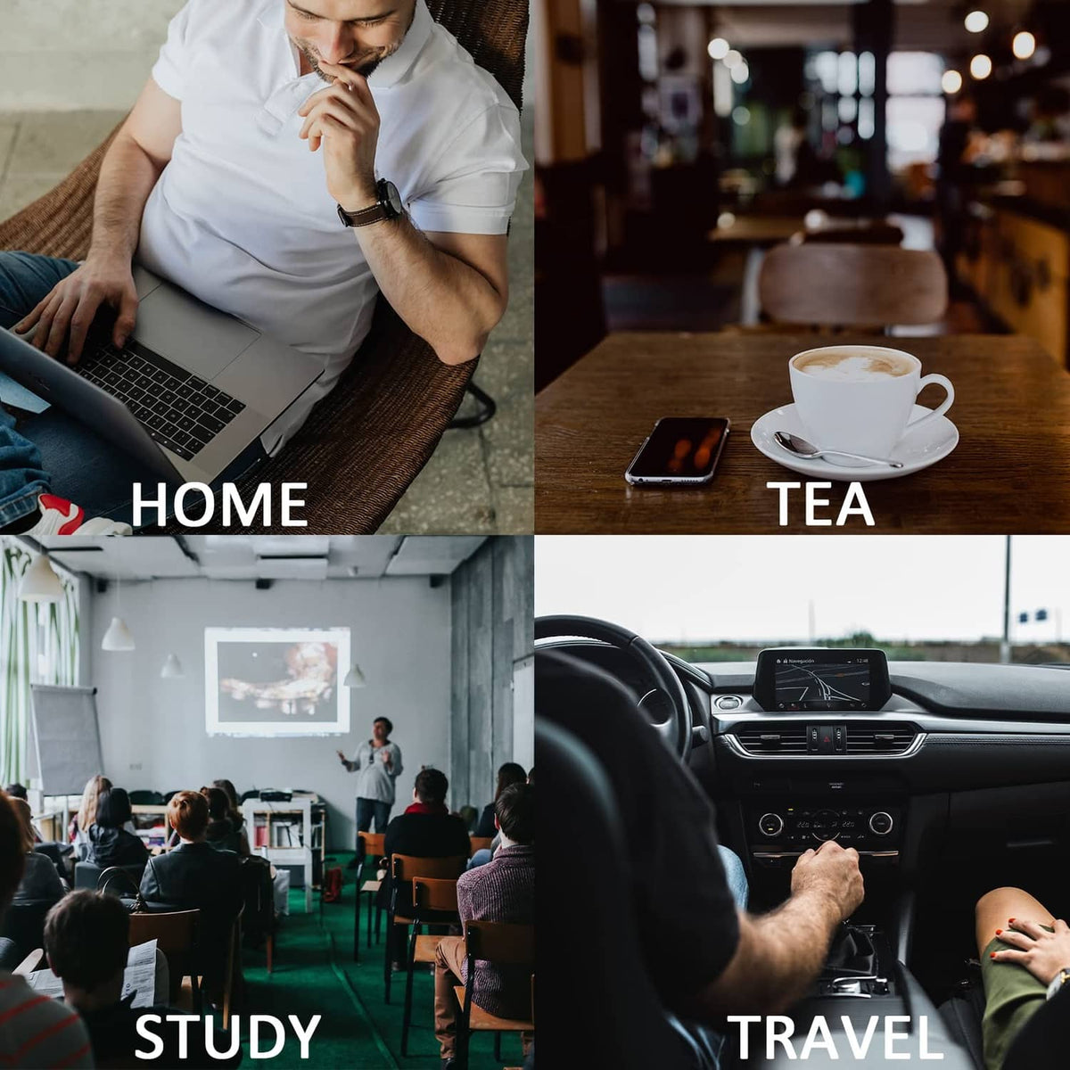 USB-C laptop charger with cable for use at home, study, travel, and more