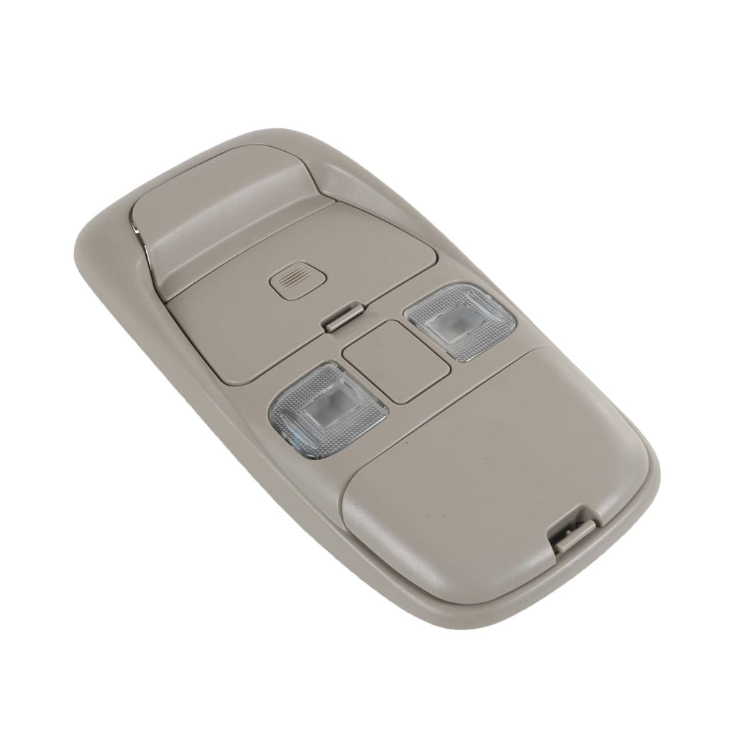 Beige overhead console dome light with switch and three clear lens covers