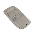 Beige overhead console dome light with switch and three clear lens covers