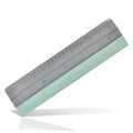 12-inch vinyl wrap squeegee tool with gray ruler edge and mint felt backing