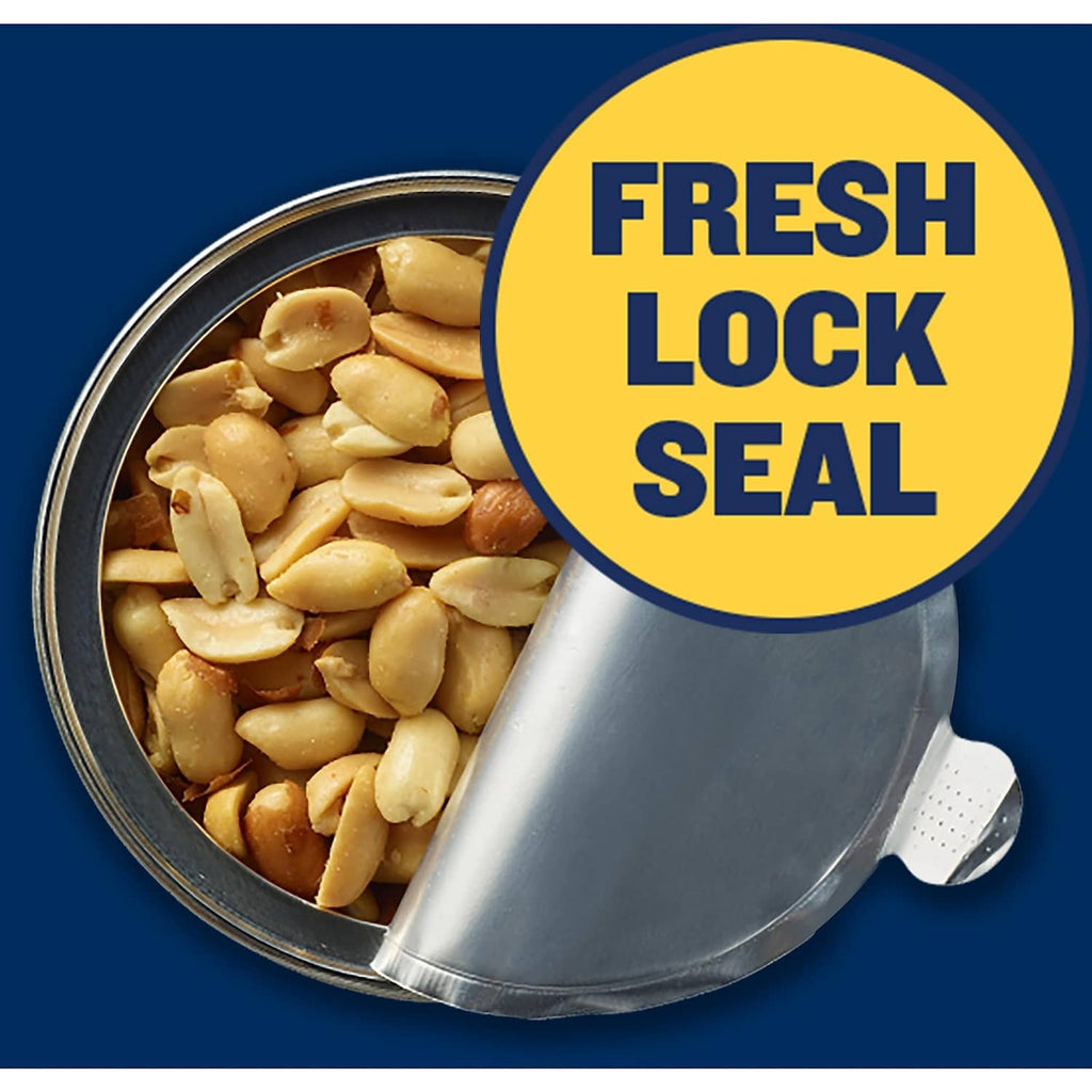 Sealed Planters peanuts can with "Fresh Lock Seal" badge
