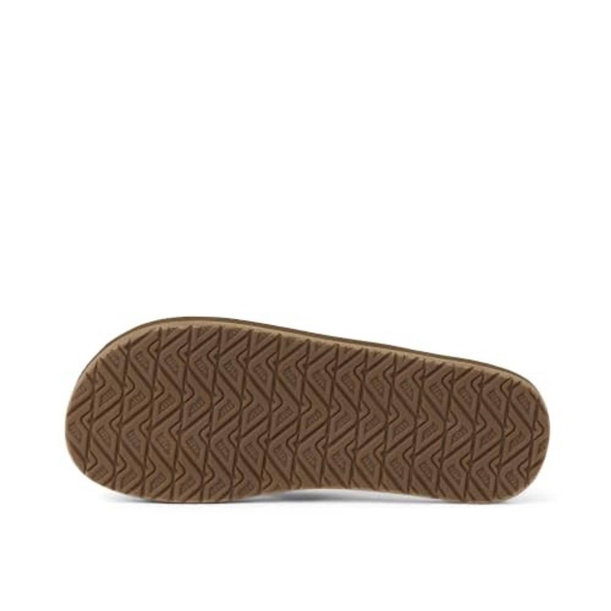 Brown flip-flop sandals outsole with textured tread pattern for traction