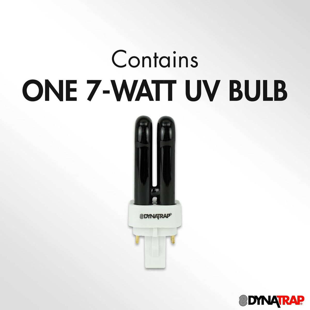 DynaTrap 7-watt UV replacement bulb with black glass and white plug base