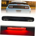 Smoked LED third brake light bar with red light strips, black housing
