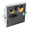 12 V engine battery charger assembly with black control panel and copper coil