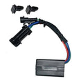 Tilt trim relay switch harness with gray relay box and red/blue/green wire leads