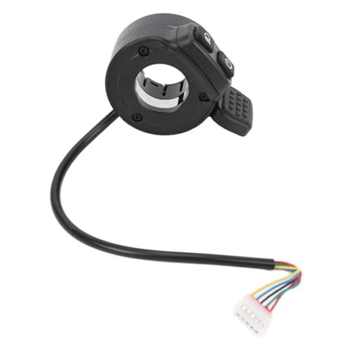 Electric finger throttle speed controller with circular mount and cable connector