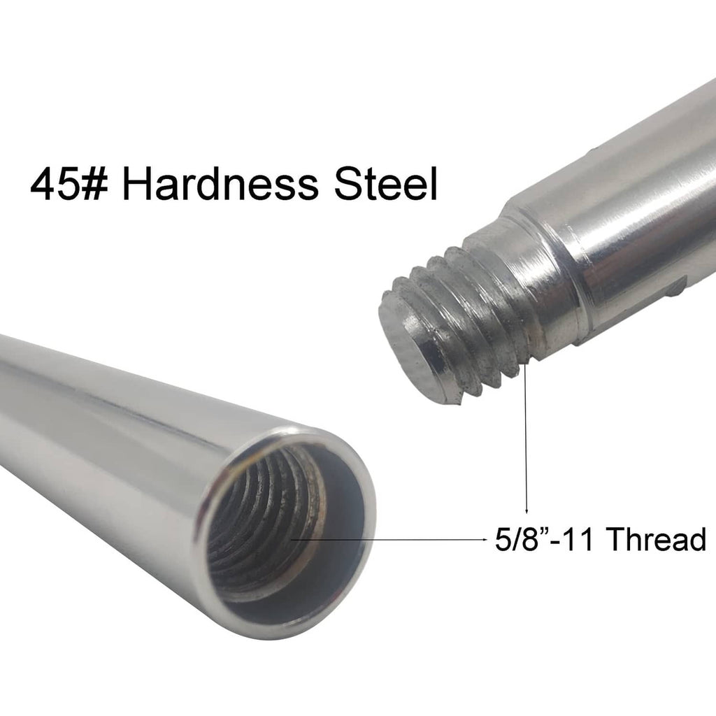 Silver steel extension shaft with 5/8-11 thread and hardened 45# steel