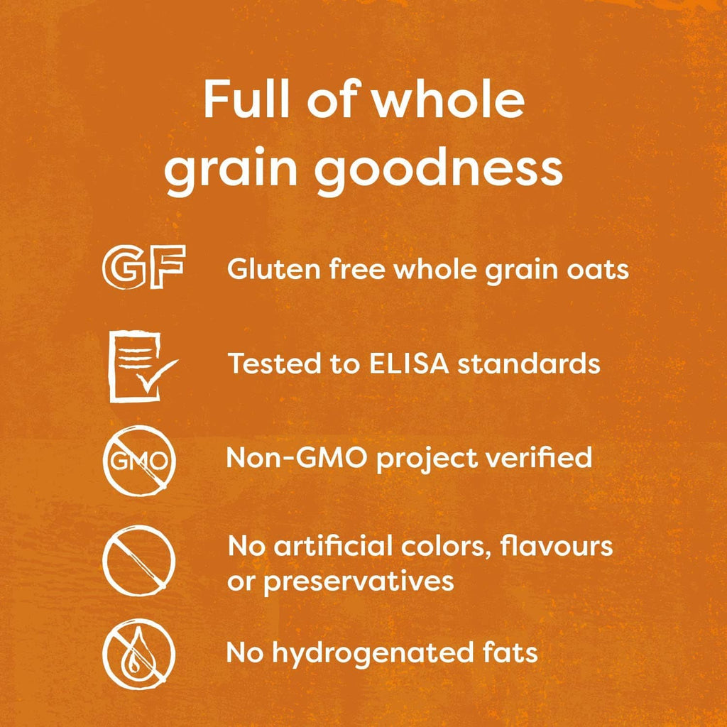 Nairn's gluten-free oat grahams box claims panel: whole grain oats and non-GMO