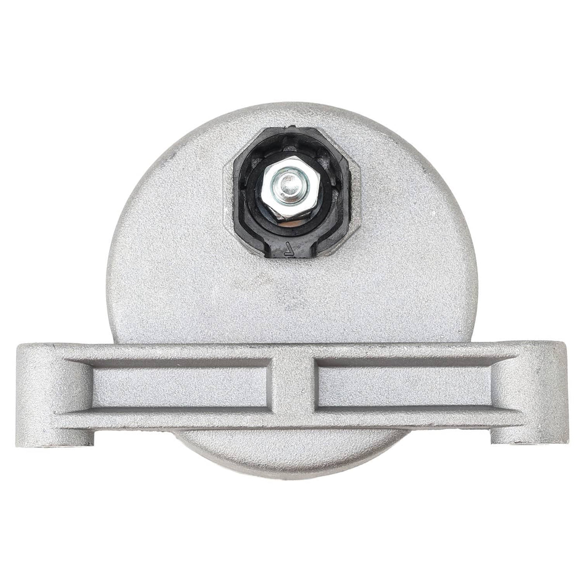 Starter motor assembly front end with hex bolt on circular cap