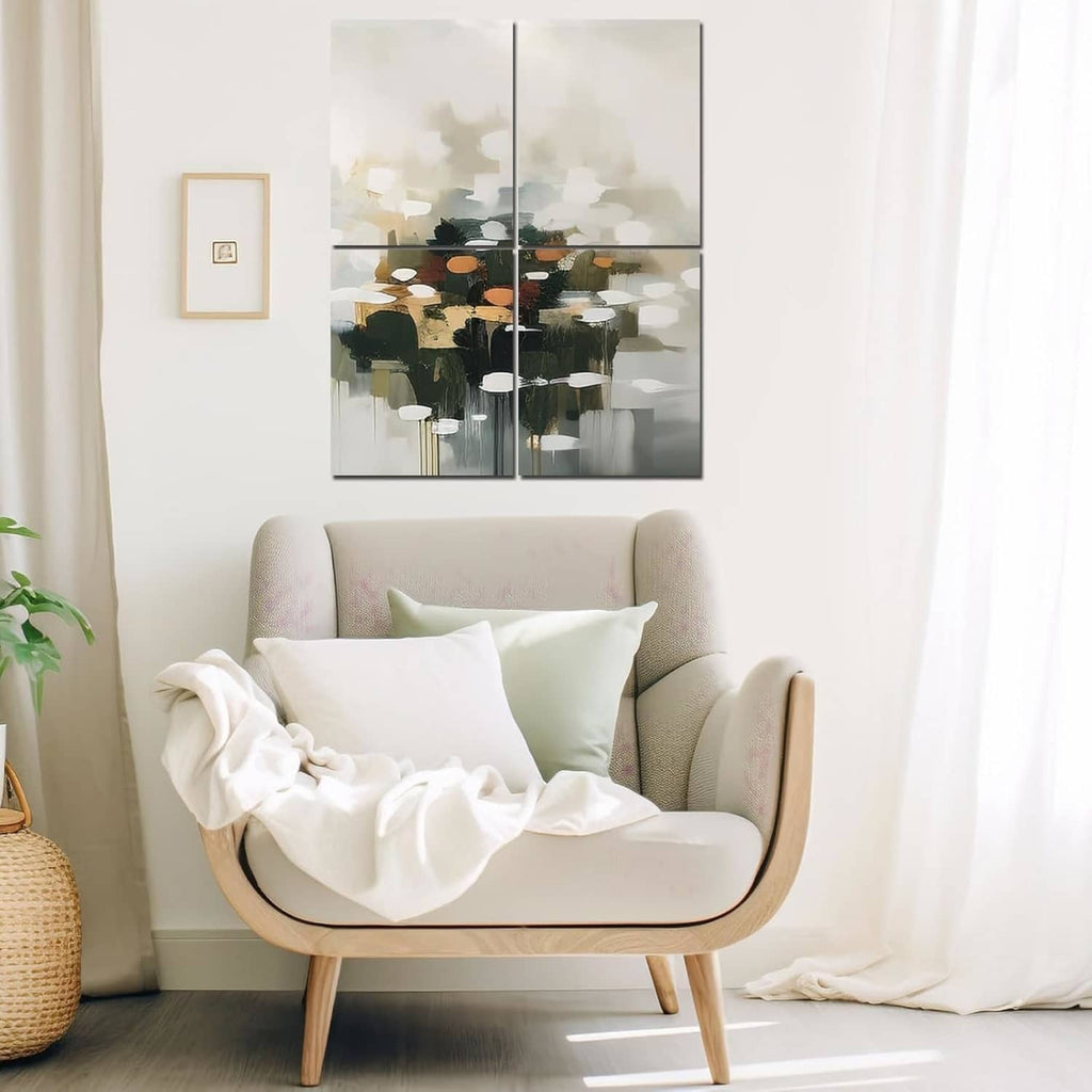 Clear frameless acrylic wall mirror sheet, reflective panel behind sofa