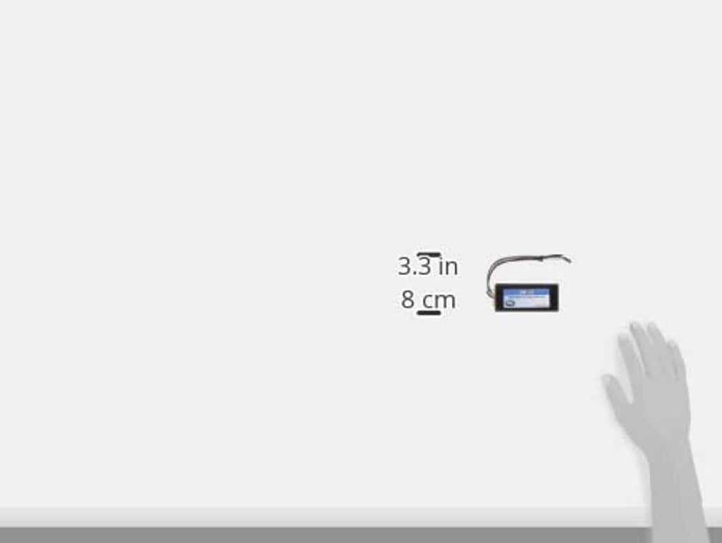 PAC SNI-35 line output converter size diagram, 3.3 in height shown