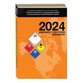 Pocket emergency response guidebook with 2024 orange cover and hazard symbol icons