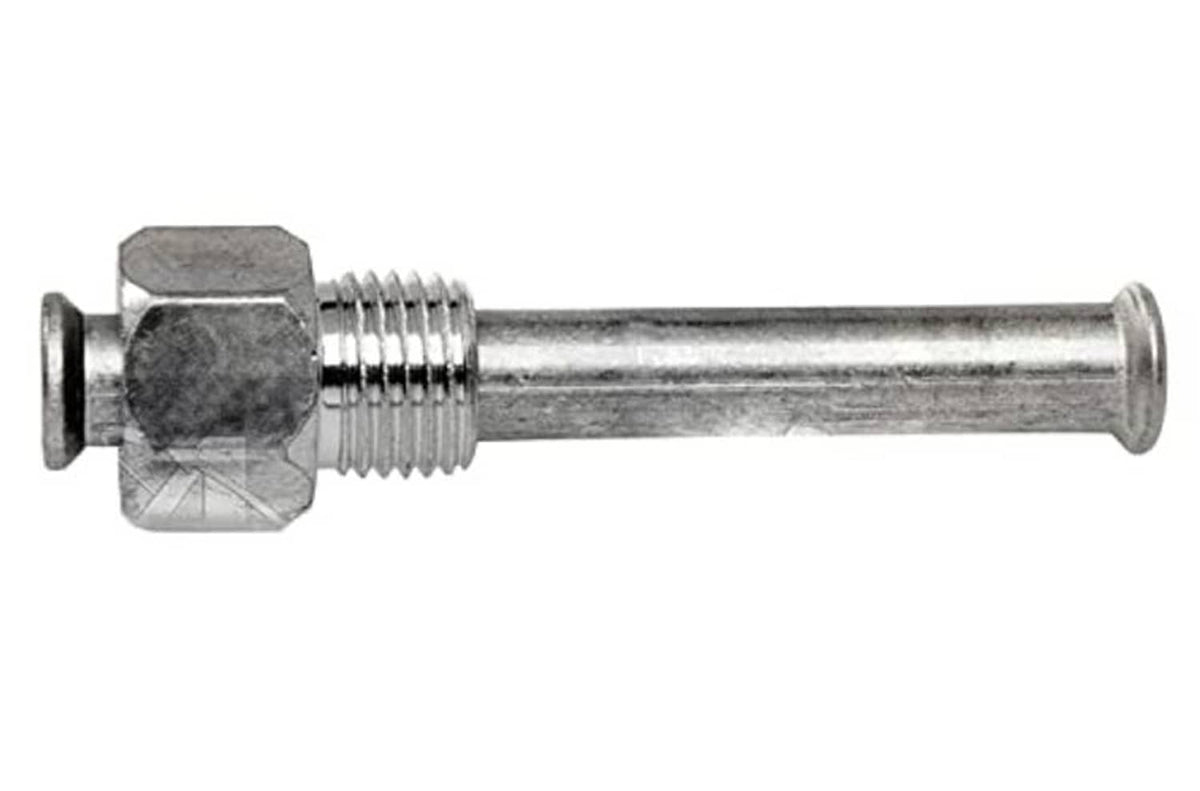 Quick-connect coupler with hex head, spiral threads, and cylindrical body
