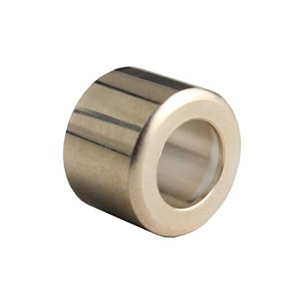Brass shifter bushing with outer flange and central circular hole
