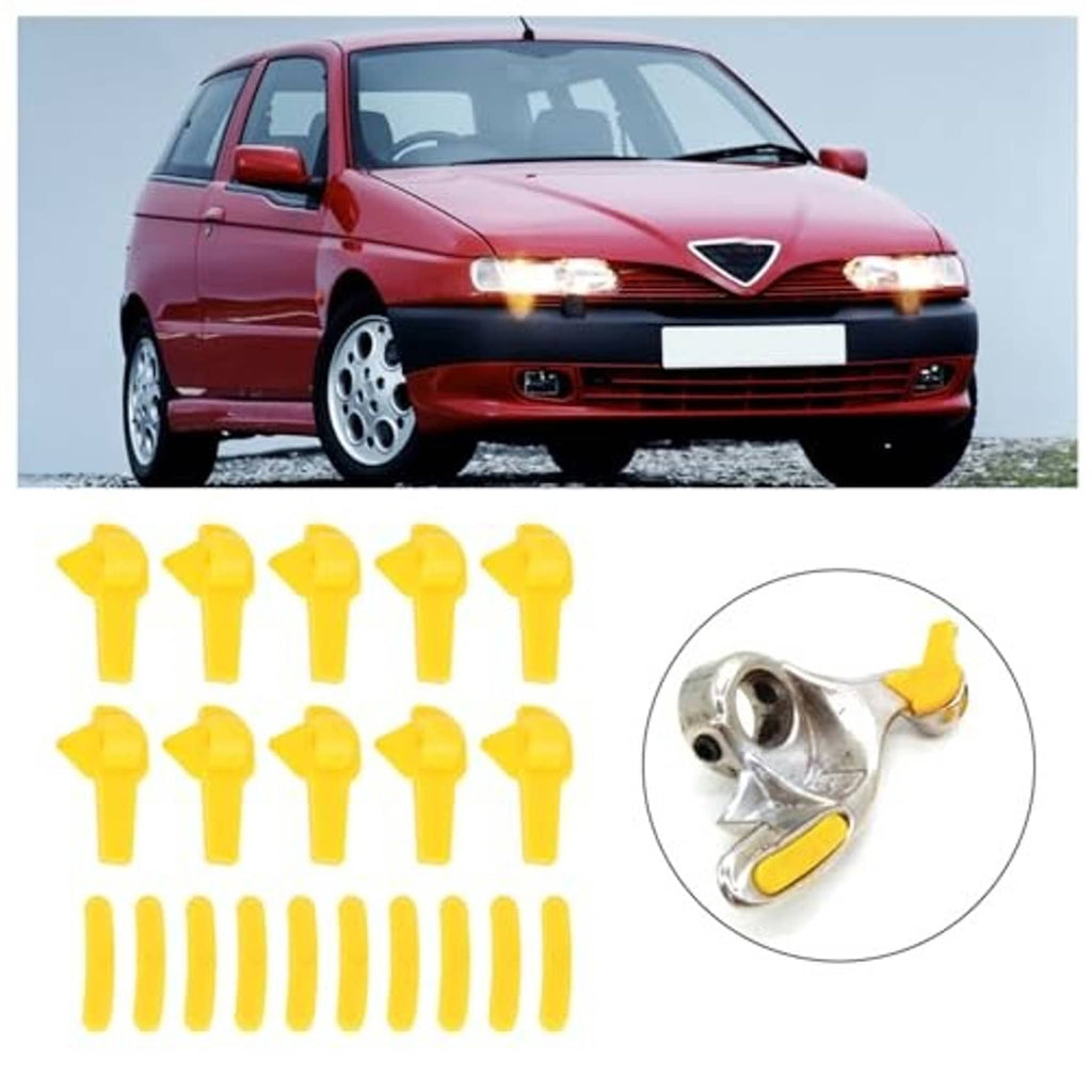 Tire changer protector pieces in yellow with car tire changer tool attachment