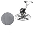 Gas concrete power trowel with round float pan and handle, 46 in finishing tool