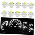 LED instrument gauge bulbs, 10-pack, white base with yellow LED caps