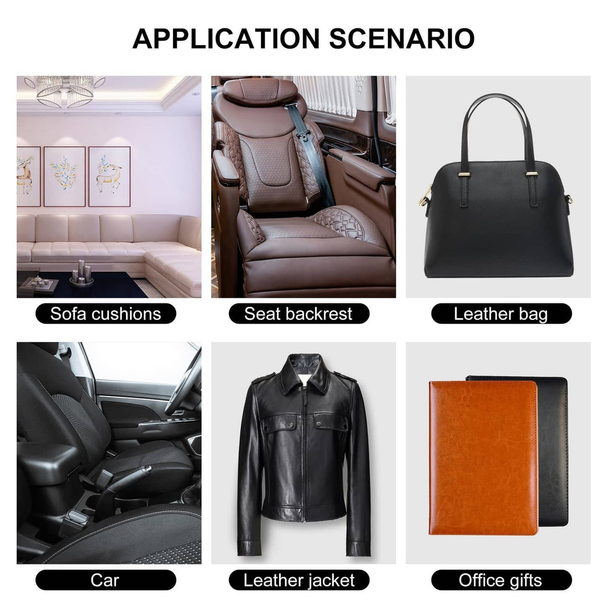 YAFLC leather repair patch for sofa cushions, seat backs, and leather bags