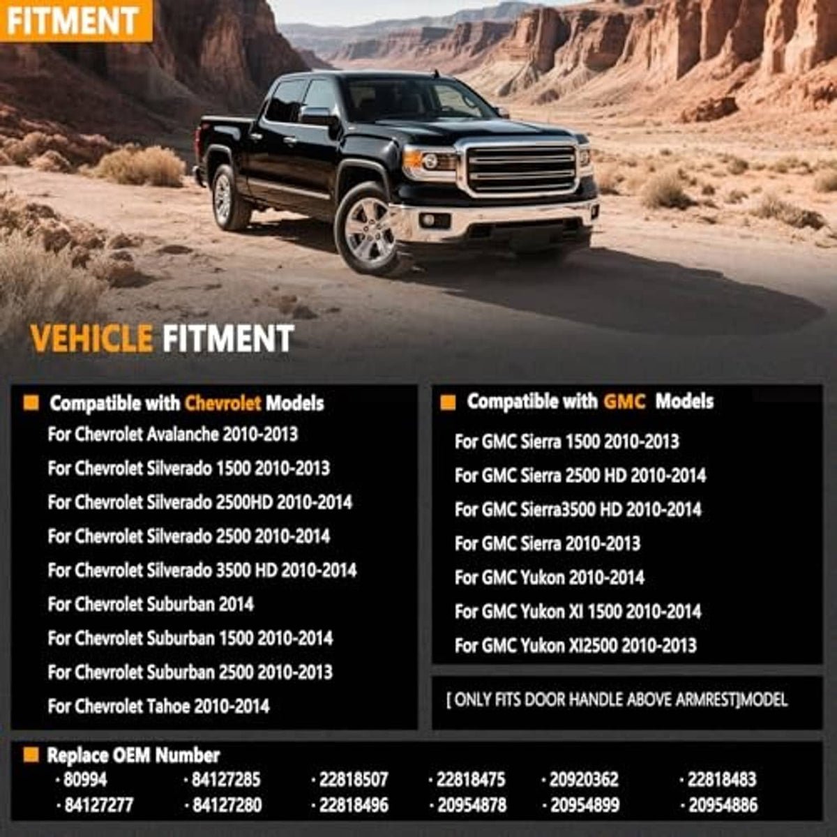 Black pickup truck driving on a desert road