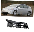 Front bumper bracket, right/passenger side, black plastic support for Toyota Prius