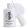 White high-gloss touch-up paint bottle with ribbed applicator cap, 1 fl oz.