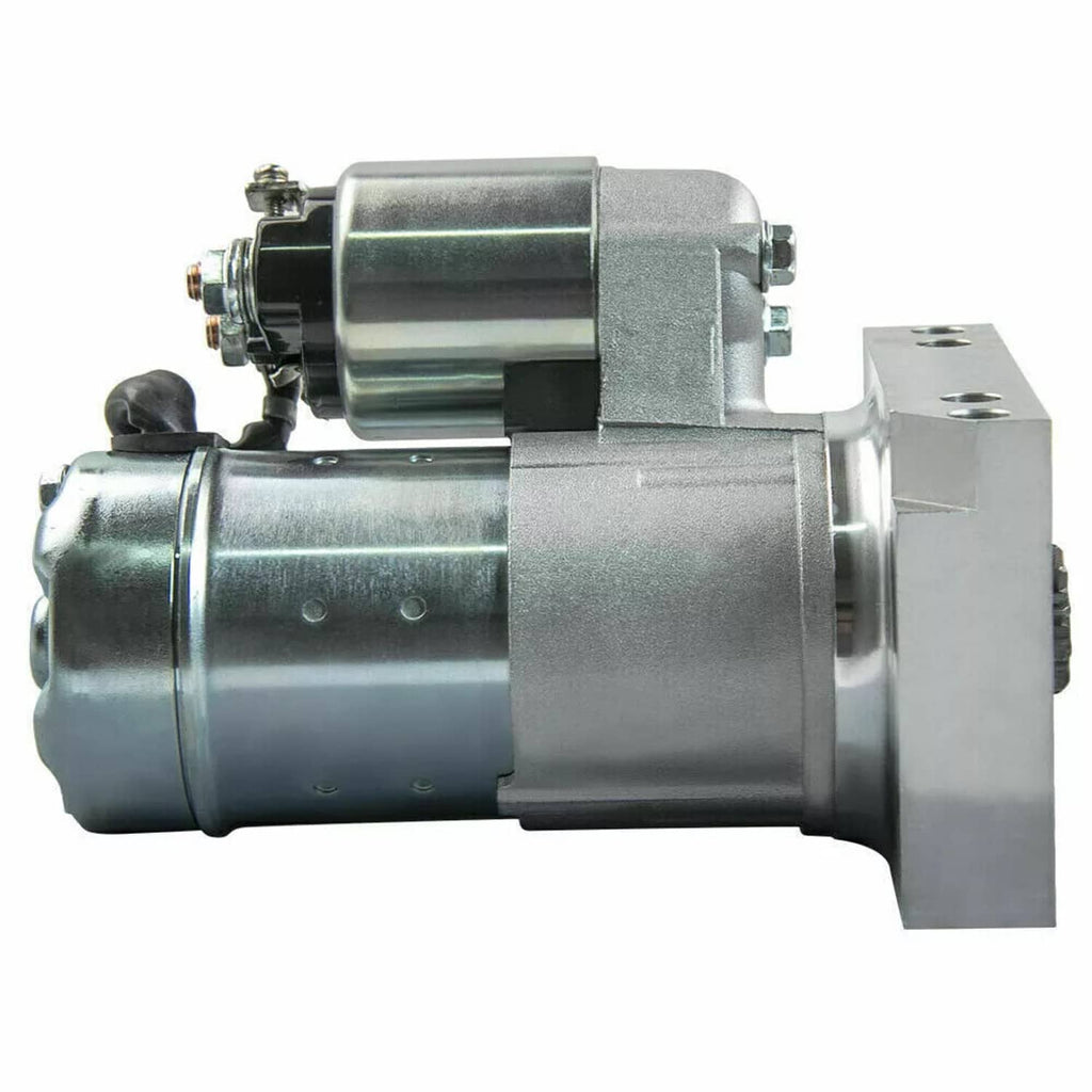 Starter motor cylinder and solenoid assembly with mounting bracket