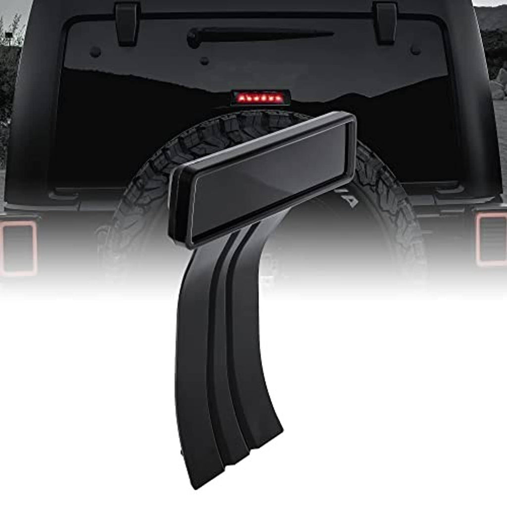 Smoked-lens LED third brake light with red light bar and black bracket