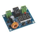Blue PCB low-voltage disconnect switch module with green screw terminals and 7-seg display