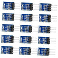 AMS1117-3.3 voltage regulator module set with blue PCB and three-pin headers