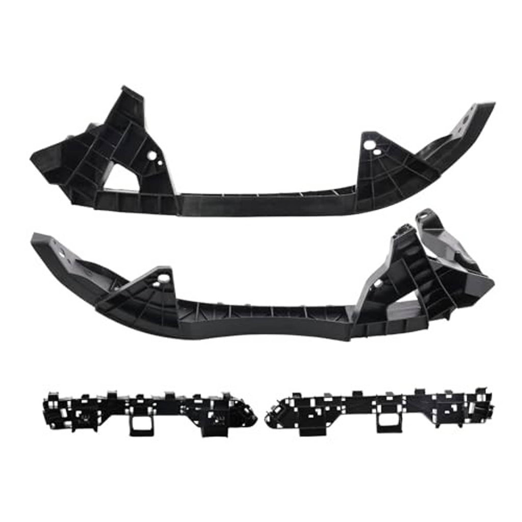 Front headlight bumper support brackets kit showing two curved black brackets and mounting bars
