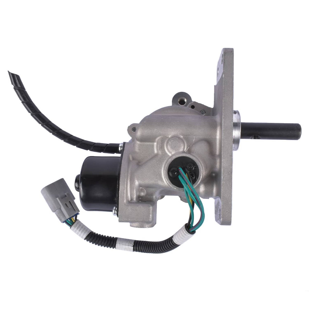Rear differential lock actuator with metal body, black solenoid, and wire harness