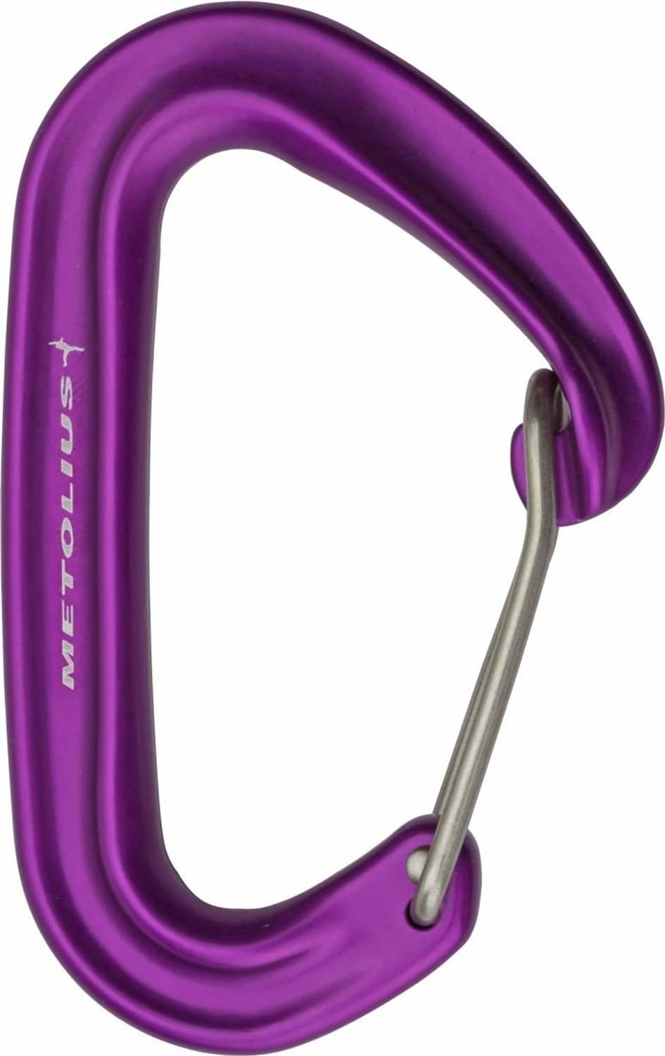 Metolius FS Mini climbing carabiner, purple anodized, hot-forged gate