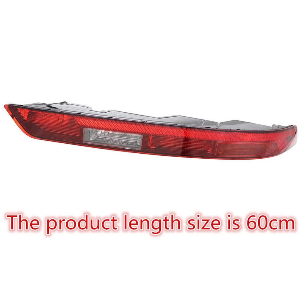 Rear tail light lamp with red outer lens and clear center section