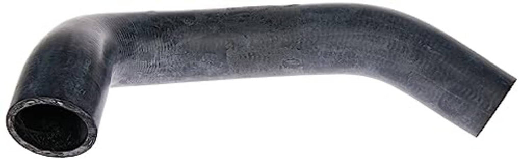 Short segment molded coolant hose, dark gray with flared circular openings