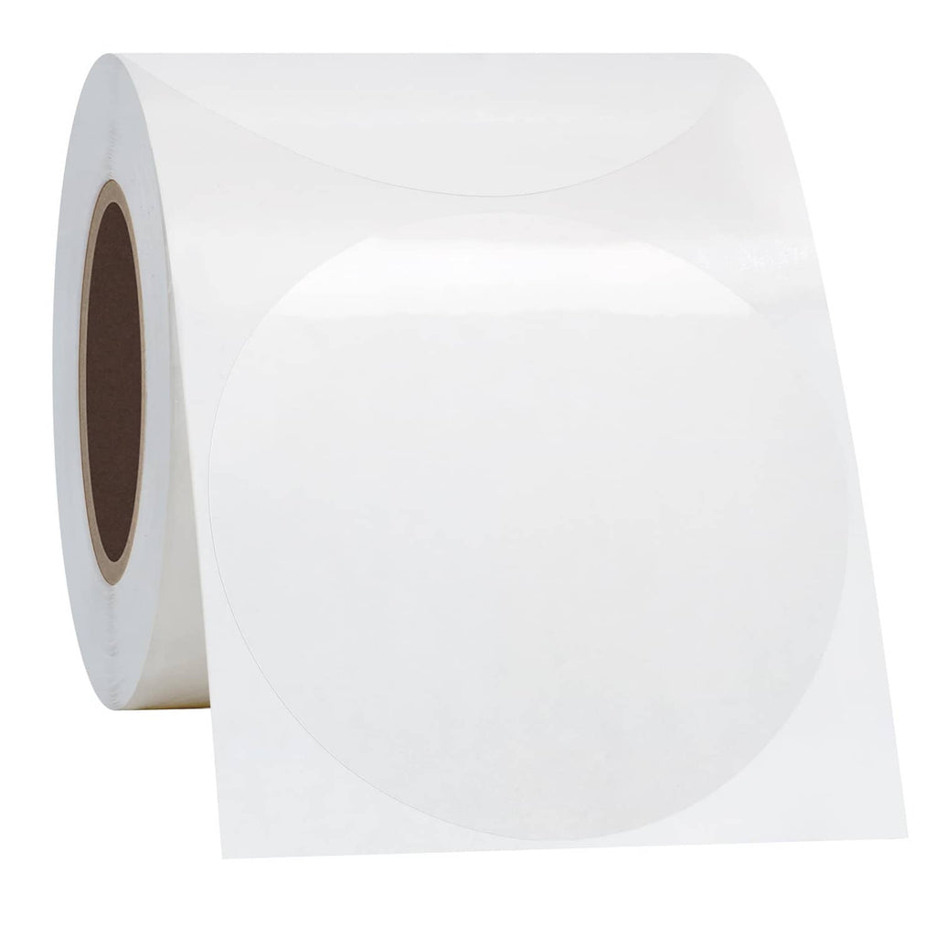 Transparent 2-inch round seal sticker sheet from clear label roll