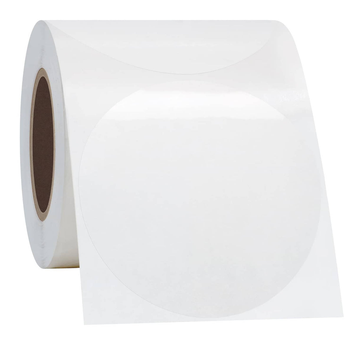 Transparent 2-inch round seal sticker sheet from clear label roll