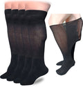 VEIGIKE knee-high compression socks, black breathable mesh panels for foot and leg