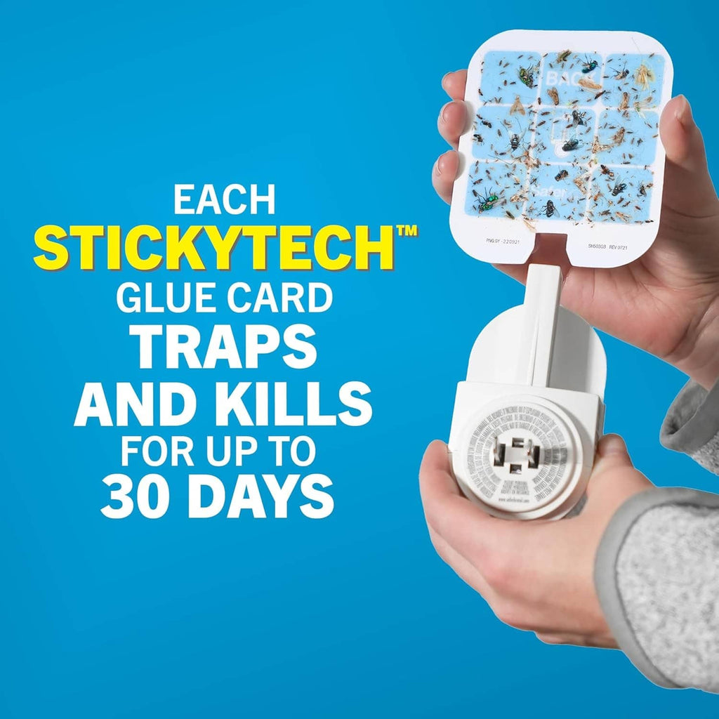 Safer Home StickyTech glue card refill for indoor fly trap, holding loaded glue card