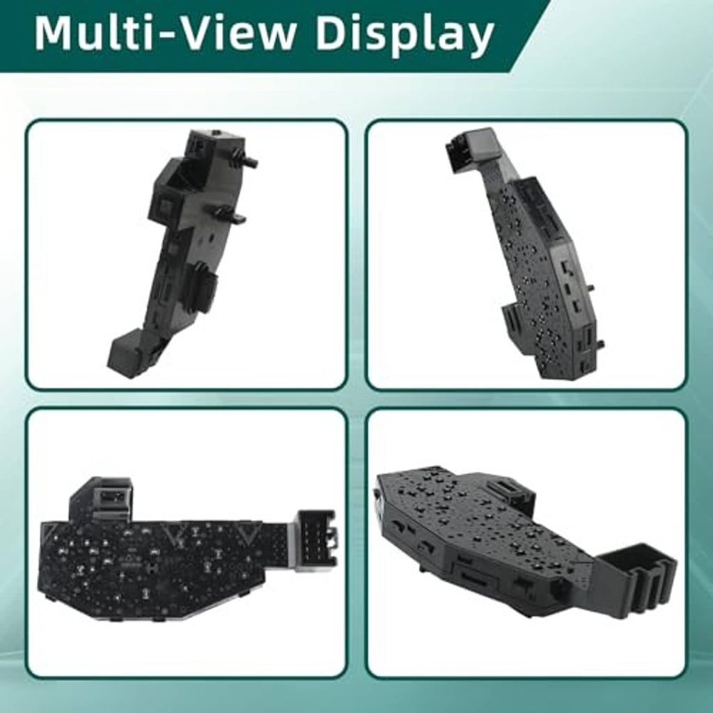 Black power seat control switch module showing front and side ports
