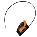 Orange and black throttle control lever with cable and black mounting base