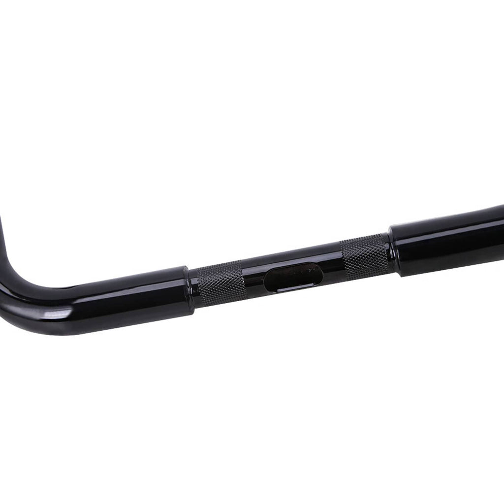 Black handlebar with textured grip and rectangular control slot
