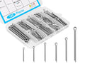 180-piece split cotter pin set in silver tone, assorted sizes for hardware use