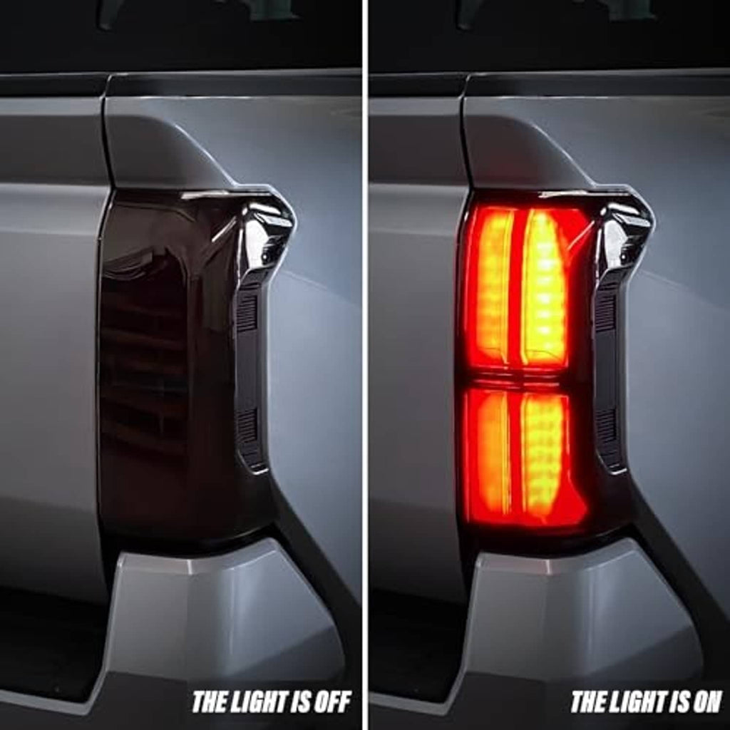 Taillight cover on pickup rear corner, amber light shown on and off