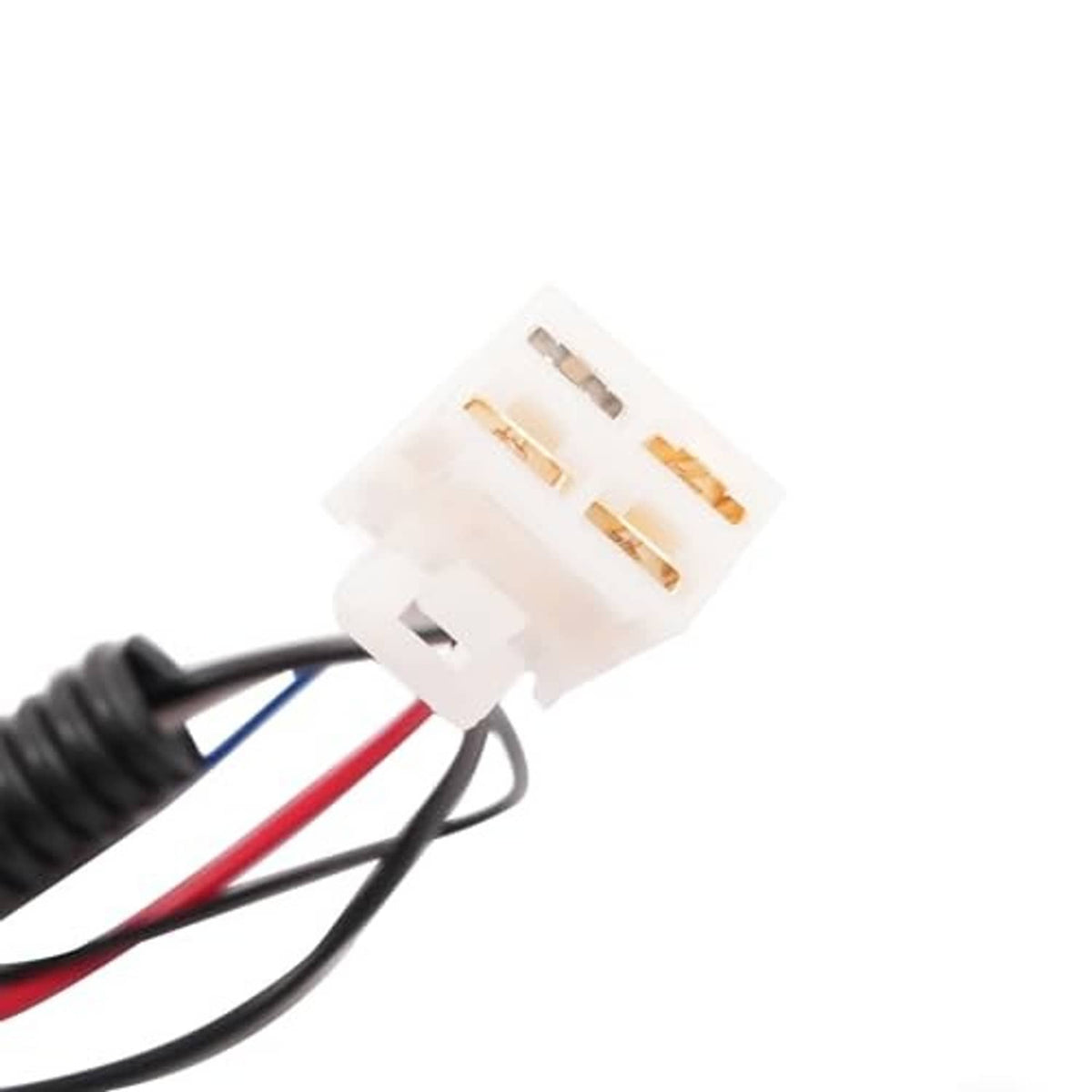 Fog light wiring harness connector plug with attached wire leads