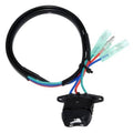 Power trim and tilt switch wiring harness with black cable, multicolor leads, connector