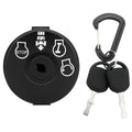 Black ignition switch cylinder with key ring and two keys