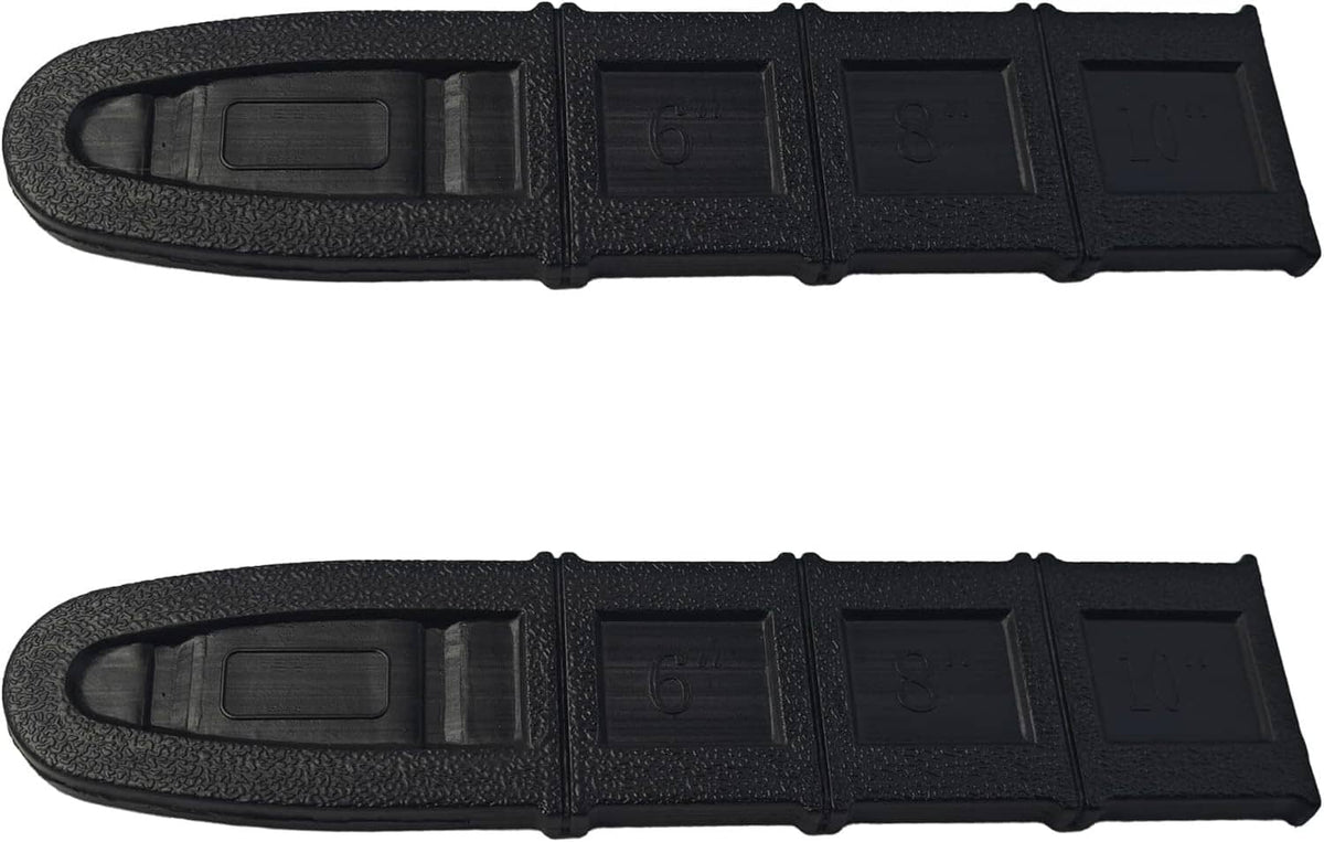 Black 10-inch chainsaw bar covers, 2 pcs, textured sheath with end loop