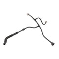 Coolant expansion tank hose assembly with clamps and metal fittings